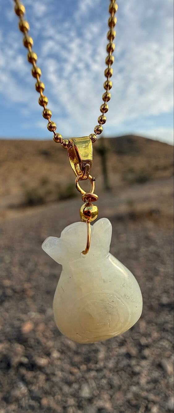Natural Jade Money Bag Pendant Necklace | Lucky Wealth Charm